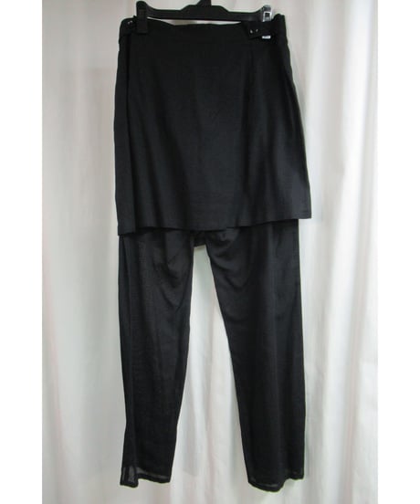 新品 14ss yohji yamamoto +noir 巻きスカートデザインパンツ NG-P08-002