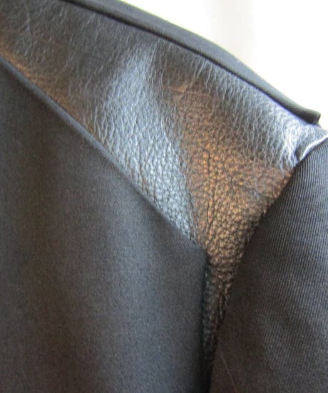 96aw yohji yamamoto pour homme vintage レザー切替デザインジャケット HG-J99-806