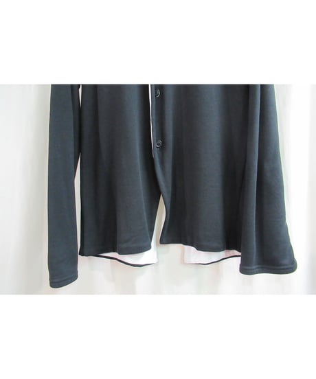 LIMI feu yohji yamamoto リバーシブルカットソーカーディガン LP-T31-033