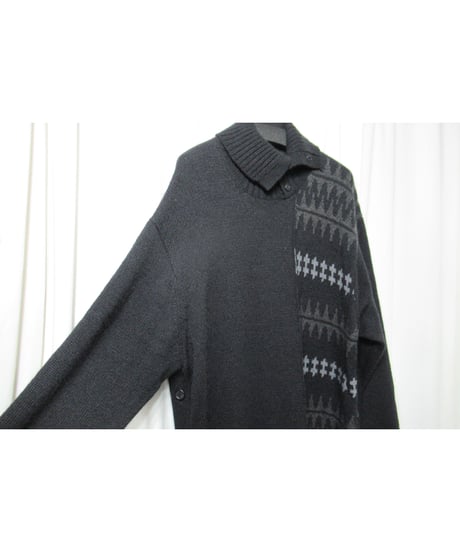 18aw yohji yamamoto pour homme ニットデザイン ロングワンピース（HV-K36-886）