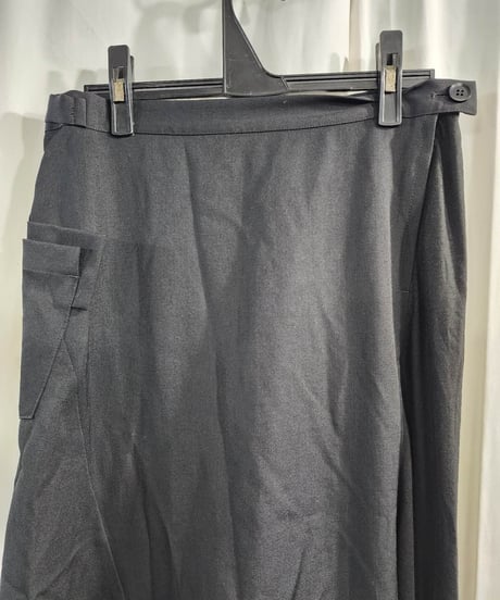 Y's yohji yamamoto 黒 切替えサルエルパンツ （YS-P08-100）