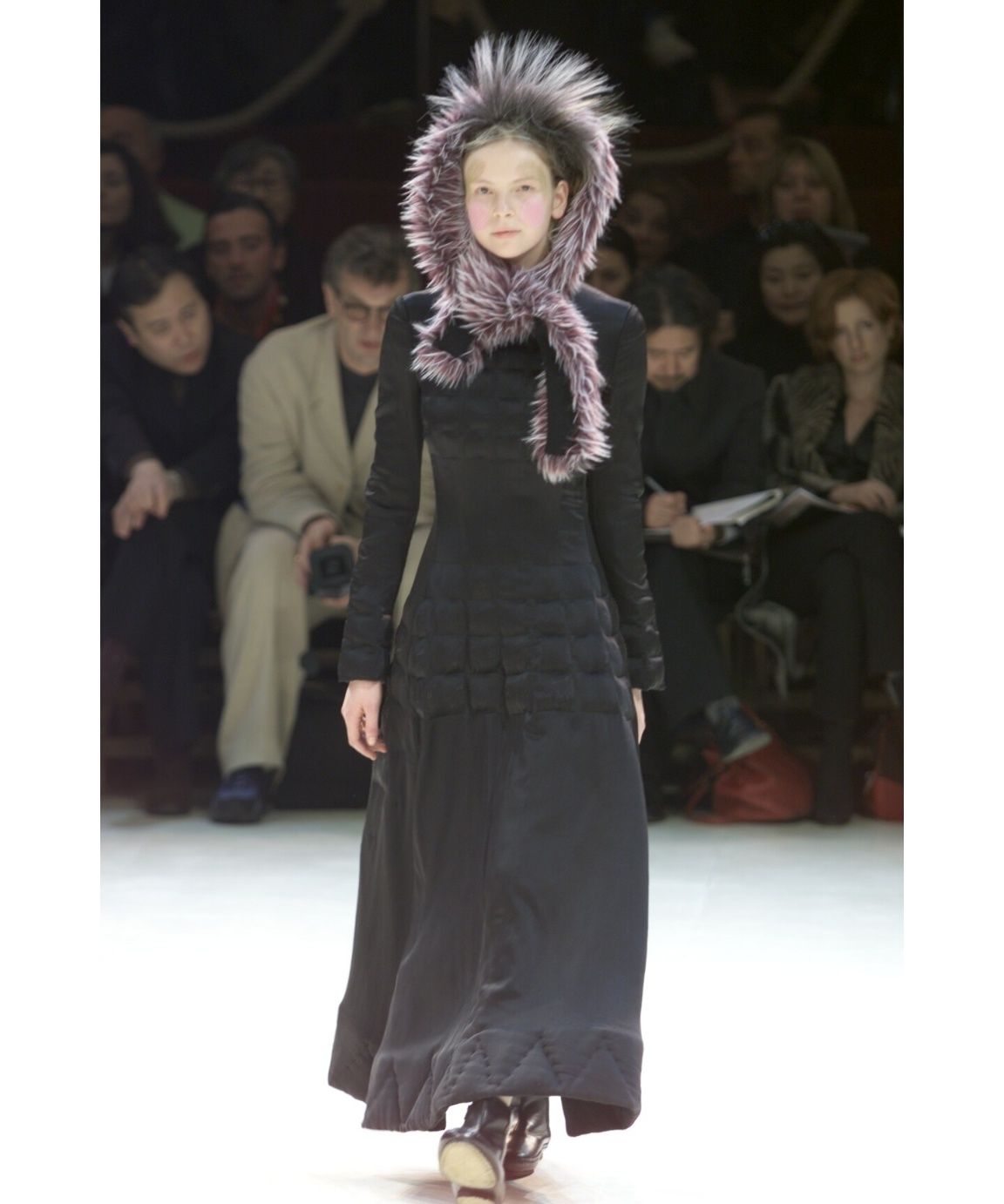 00aw yohji yamamoto femme 中綿入りステッチデザインフレアスカート F