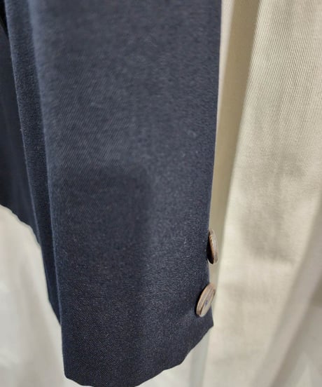 1980's  yohji yamamoto pour homme 紺 脇ベルトデザインジャケット (yy-j002)