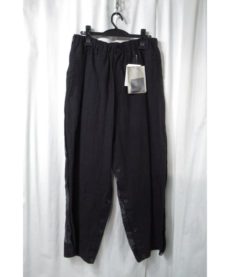 未使用 21ss yohji yamamoto pour homme 麻 プリントデザインパンツ（HD-P42-802）