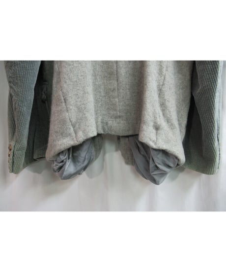 AD1994 COMME des GARCONS HOMME PLUS 縮絨 フロントジッパー 切替コーデュロイジャケット  PJ-04004M