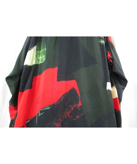 16ss yohji yamamoto pour homme 朝倉優佳ペイント ロングブラウス（HO-B62-222）