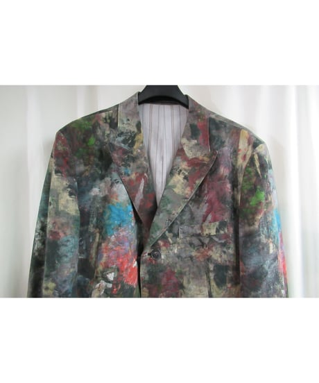 18ss yohji yamamoto pour homme ペイントデザインジャケット HW-J48-025