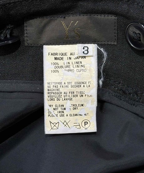 Y's yohji yamamoto 麻ミリタリーパンツ（M-P-178xxx）