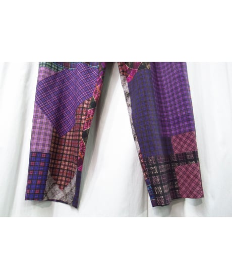 16aw yohji yamamoto pour homme パッチワークプリントデザインパンツ（HR-P70-162）