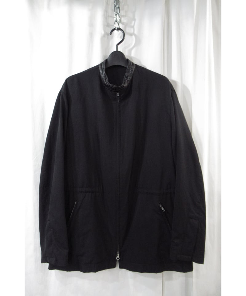Y's for men yohji yamamoto レザー切替え スタンドカラー