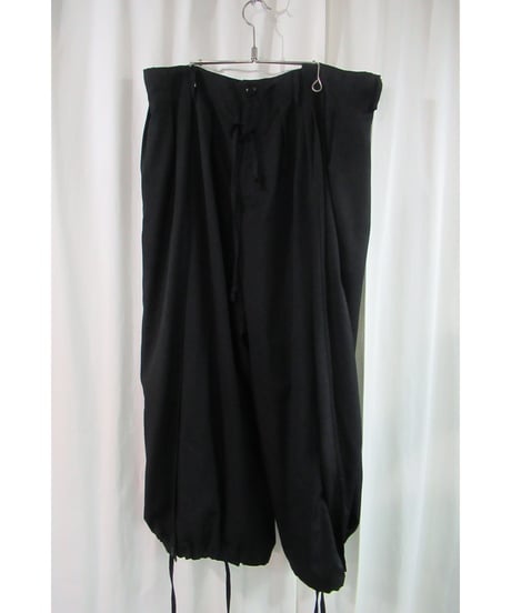 2014AW yohji yamamoto pour homme 黒 デザインバルーンパンツ　HF-P25-100