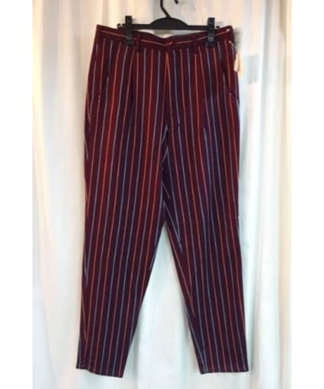 新品 90’s Y's for men yohji yamamoto vintage ストライプ ボルドーデザインパンツ MW-P08-104
