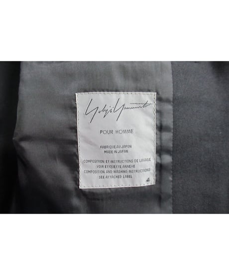 13aw yohji yamamoto pour homme 二つ釦シンプルジャケット HQ-J45-033