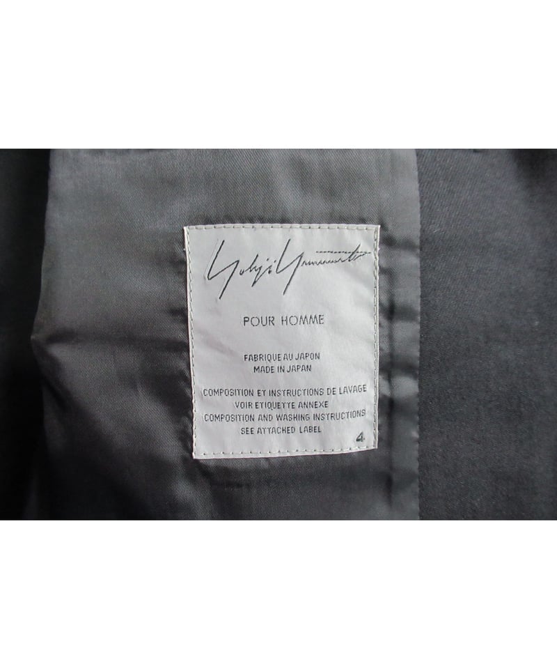 13aw yohji yamamoto pour homme 二つ釦シンプルジャケット HQ-