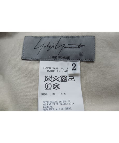 21ss yohji yamamoto pour homme リネン レースアップデザイン ミリタリーパンツ（HD-P47-303）