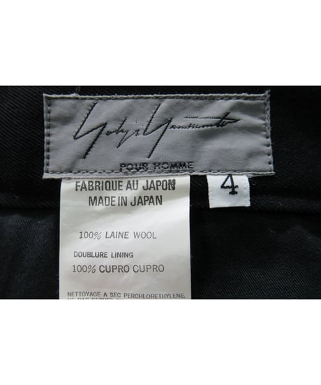 10ss yohji yamamoto pour homme ストレート クロップドパンツ（HJ-P27-100）