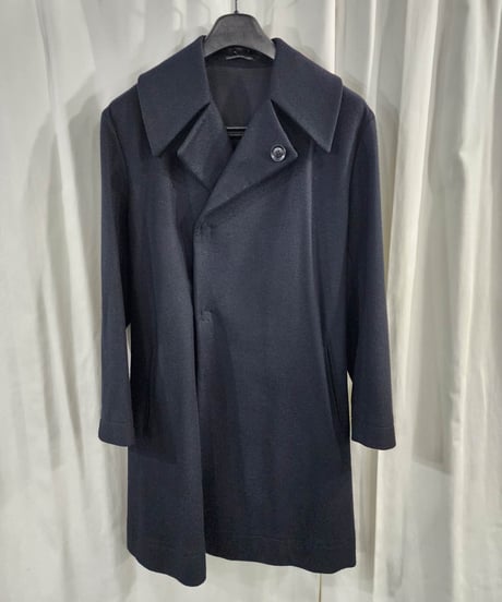 2020aw yohji yamamoto pour homme スナップ釦 黒 ベルト付き コート （HR-C31-146）