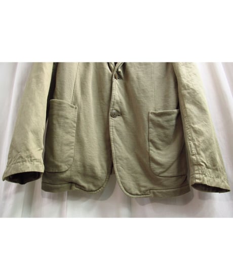 12ss yohji yamamoto pour homme カーキ 切替えデザイン コットンジャケット（HB-J02-803）