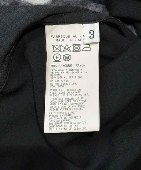 2023SS BLACK Scandal yohji yamamoto 阿修羅柄ブラウス（HZ-B84-828）