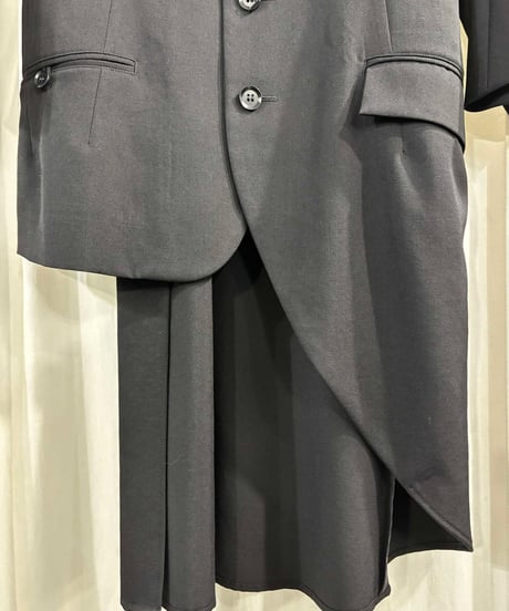 2016SS yohji yamamoto +NOIR アシンメトリーロングジャケット（NO-J17-100）