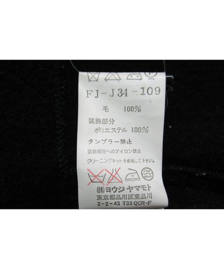 04aw yohji yamamoto femme アシメトリー デザインショートジャケット FJ-J30-109