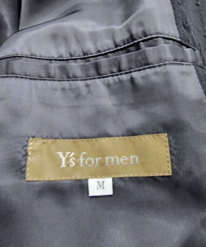 Y's Yohji Yamamoto ブラックジャケット サイズ3 Y's for men yohji yamamoto 黒 3釦ノーパットジャケット （MQ-