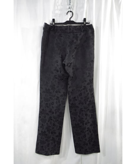 2007SS タグ付き yohji yamamoto +noir シルク ジャガードパンツ（NT-P02-409）