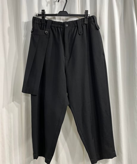 2018SS yohji yamamoto pour homme スカート付デザインパンツ （HW-P21-100）