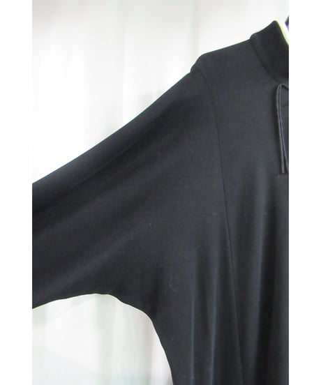 17aw yohji yamamoto pour homme 黒 スタンドカラー チャイナ風デザイン前開きカットソー