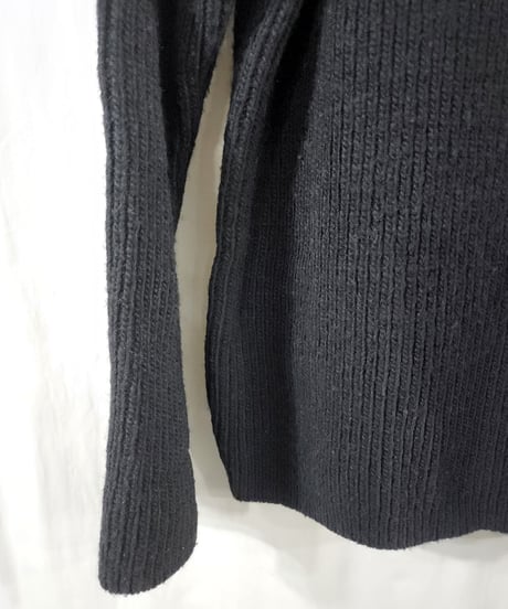 1997aw yohji yamamoto femme 黒 シンプルニット (FI-K29-930)