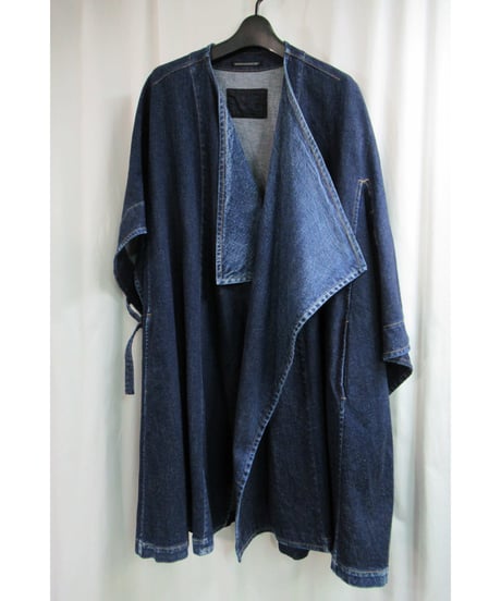yohji yamamoto +noir Super Blue デニムポンチョ コート
