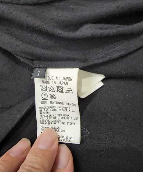 Y’s yohji yamamoto 黒 アシンメトリースナップ釦 デザインジャケット (YD-J09-201)