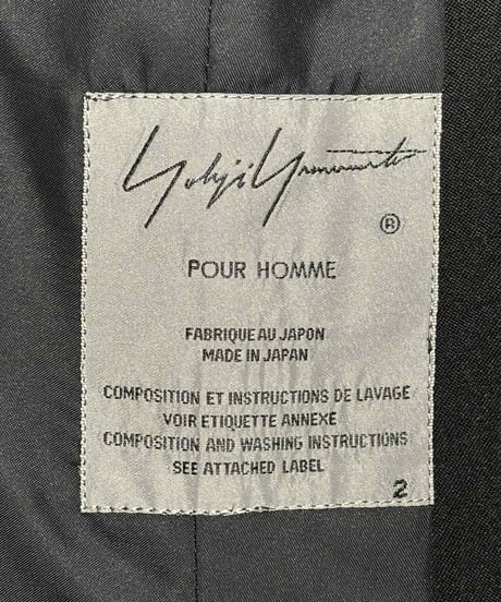 美品 2018AW yohji yamamoto pour homme フーテッドロングコート（HV-J35-126）