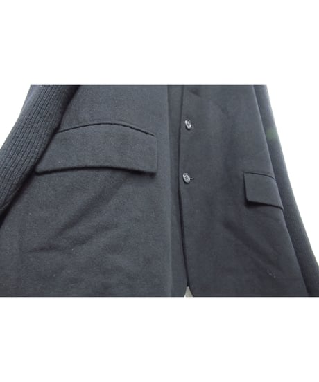 96aw yohji yamamoto pour homme vintage 脱色期 袖ニット切り替えデザインジャケット（HG-J57-154）