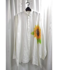 激レア 96ss yohji yamamoto pour homme vintage 花と少年期 ひまわりプリントブラウス（HF-B06-933）
