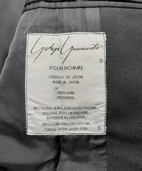 yohji yamamoto pour homme 3釦デザインジャケット（H-J-011xxx）