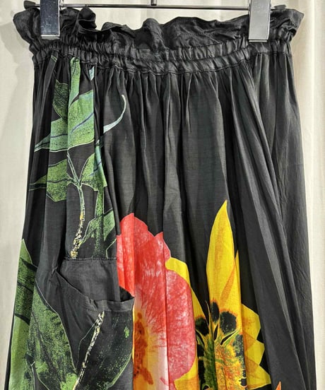 Y's yohji yamamoto フラワープリントロングスカート（YQ-S17-231）