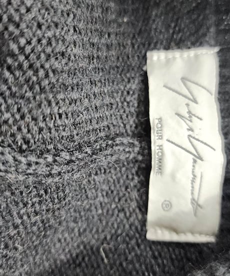 2020aw yohji yamamoto pour homme 黒 デザインニット  (HR-K74-193)