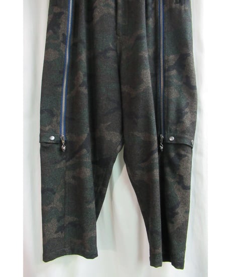 2014AW yohji yamamoto pour homme GOTHICチャーム付き 迷彩プリントサルエルパンツ（HF-P14-128）