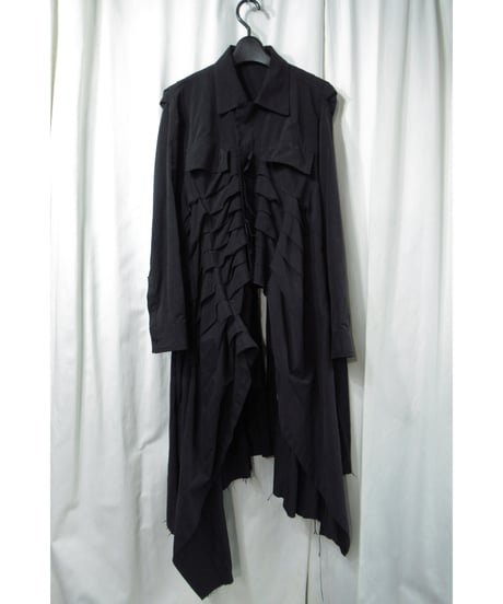 17aw yohji yamamoto femme プリーツデザイン アシメトリーセットアップ（FK-J05-901/FK-S02-901）