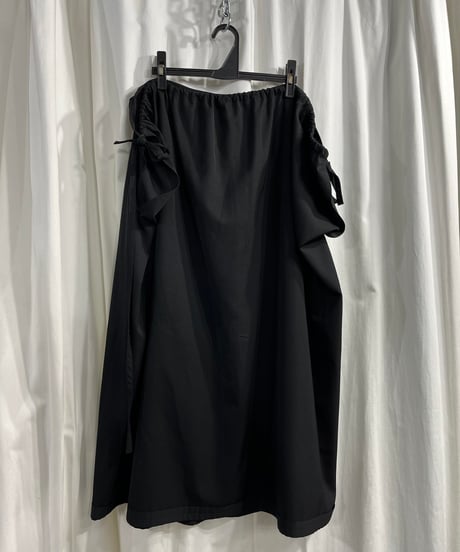 Y's ロングフレアスカート 黒 Y.F-S08-100 Y's ロングフレアスカート 黒 Y.F-S08-100 CREPE de CHINE/6oz