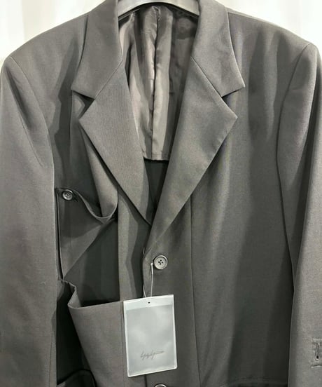 新品 2025SS yohji yamamoto pour homme ボタン ロングジャケット（HP-J49-100）