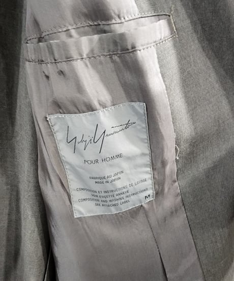 難あり 1995ss yohji yamamoto pour homme グレー スナップ釦 セットアップスーツ　(HB-J27-124)