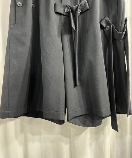 SAMPLE 2020SS yohji yamamoto pour homme テープ付きハーフパンツ（HN-P68-100）