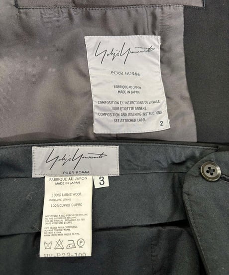 2009SS yohji yamamoto pour homme 3釦セットアップスーツ（HV-J44-100）