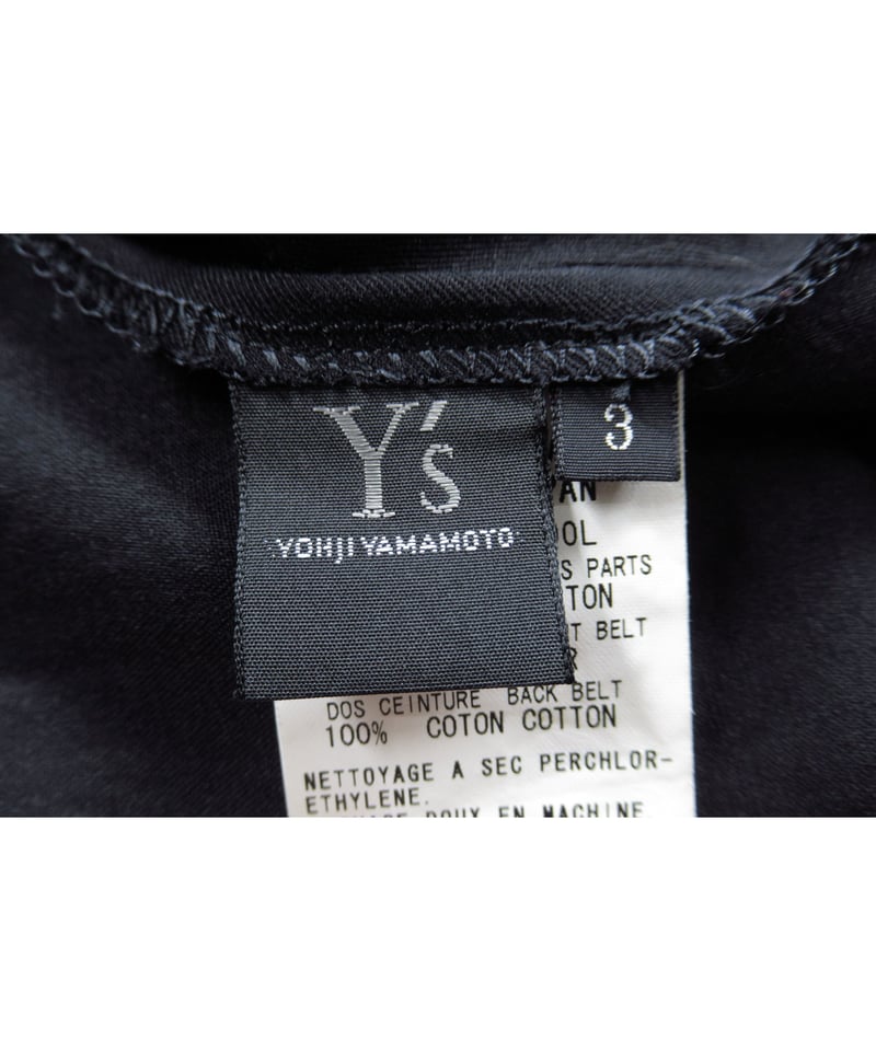 Y's yohji yamamoto ベルト付き デザインフレアスカート(YE-S17 Y's yohji yamamoto ベルト付き デザインフレアスカート(YE-S17