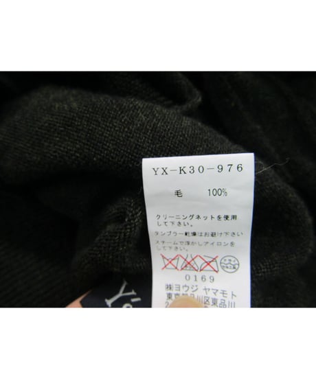 Y's yohji yamamoto ストール付アシメトリーニットカーディガン YX-K30-976