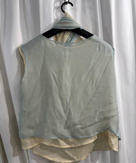 1980's yohji yamamoto femme vintage ストール付きシルクブラウス（F-B-172xxx）