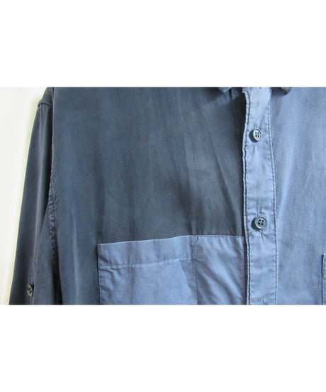 yohji yamamoto pour homme 素材切り替えデザインブラウス HO-B02-801