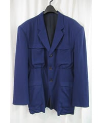 レア 87aw yohji yamamoto pour homme vintage 紺 いせポケットデザインジャケット HJ-38
